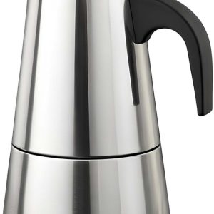 Cheffinger, Italiaans Koffiezetapparaat van RVS 12 Kopjes Inductie Compatibel voor Moka Koffie, Zilver