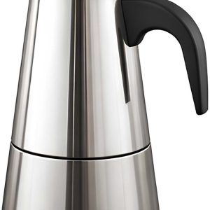 Cheffinger, Italiaans Koffiezetapparaat van RVS 9 Kopjes Inductie Compatibel voor Moka Koffie, Zilver