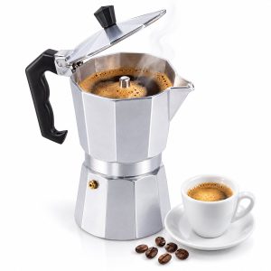 Cheqo® Percolator - Espresso Maker - Moka Pot - Italiaanse Koffiepot - Mokapot - Koffiezetapparaat - Koffiemaker - Perculator - Espressomaker voor op Gas - Stovetop Koffiezetter - Handmatige Koffiepot voor Espresso - Camping en Buiten