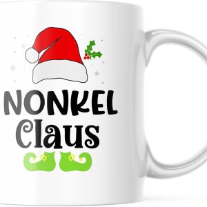 Claus Mok, Grappig Kerstcadeau voor Oom, Leuke Koffiebeker voor de Beste Nonkel, Kerstmis Mok