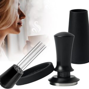 Coffee Tamper Set - 51mm Veerbelaste Sabotageset - Koffiestamper Van Roestvrij Staal Met Schaalaanpassing - Voor Espressomachine