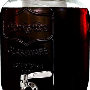 Cold Brew Coffee Maker - thee- en koffiezetapparaat met zeefinzet voor ijskoffie, ijsthee en meer - glazen karaf van 3,8 liter met kraan