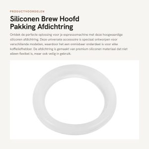 Dailygoods- Afdichtring Siliconen - Vervangingsonderdeel - Brew Head - Compatibel met Espressomachine - Binnendiameter 4,9 cm - Buitendiameter 5,7 cm - Koffiemachine Afdichtring