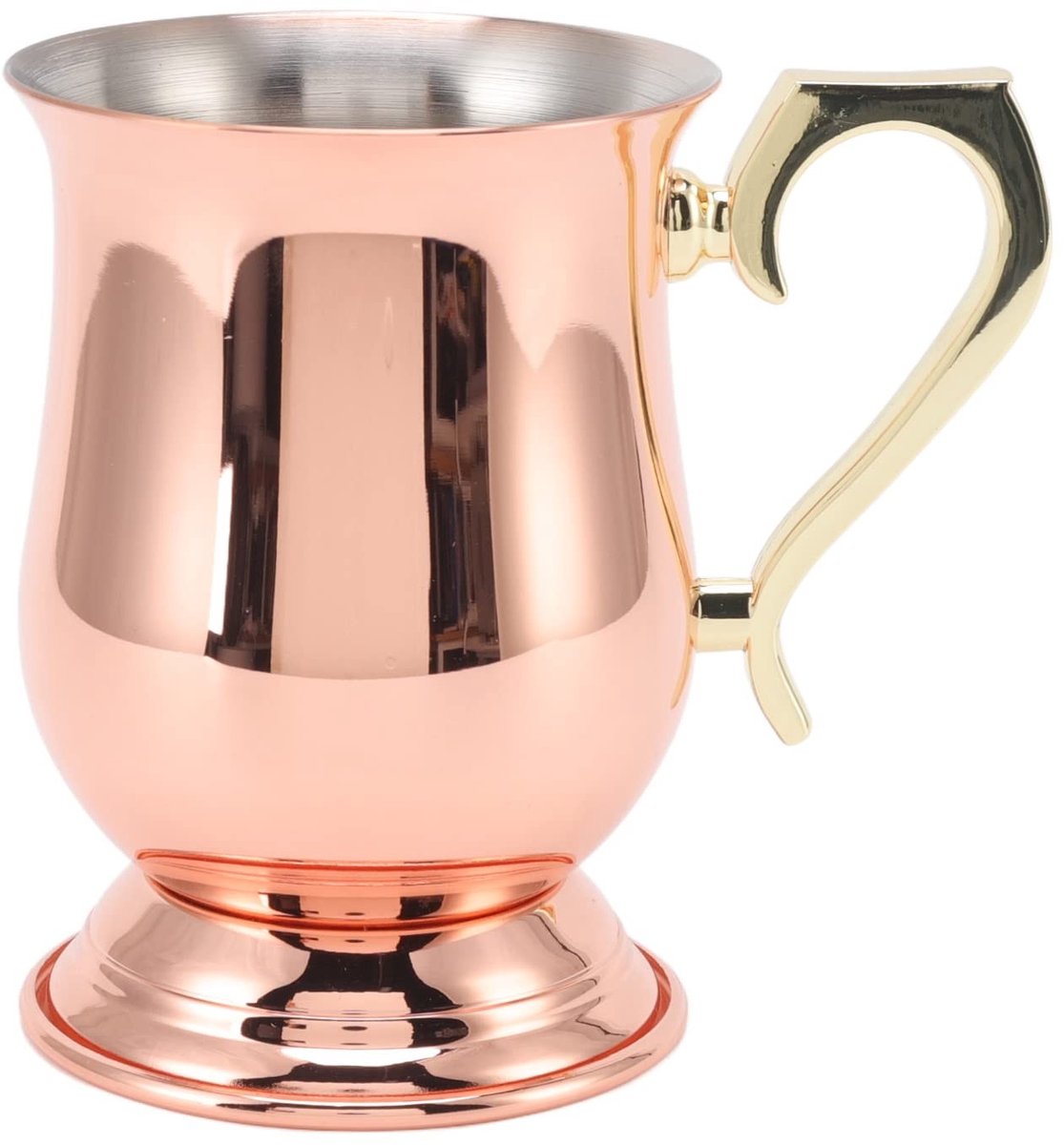 Dailygoods- Cocktailmok Roestvrij Staal - Multifunctionele Cocktailbeker - Handvat - Voor Bier/Ijsthee/Ijskoffie - Duurzaam - Gemakkelijk Schoon Te Maken - Drinkbeker