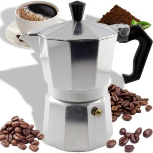 Dailygoods- Espressomachine Aluminium 600 ml - Koffiezetapparaat - Percolator - Gasfornuis - Duurzaam - Milieuvriendelijk - Koffiezetter