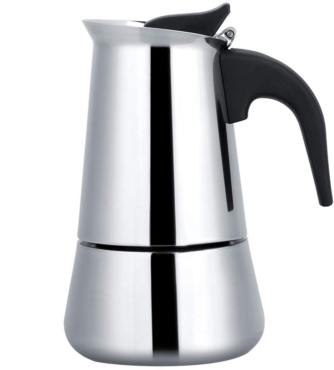 Dailygoods- Espressomachine roestvrij staal - Koffiezetapparaat inductie - Mokka-koffiezetapparaat - Geschikt voor alle warmtebronnen - Inhoud 450 ml - Eenvoudige bediening