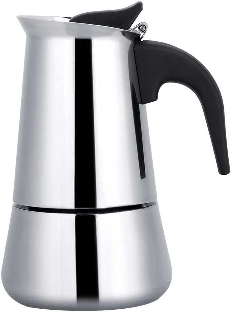 Dailygoods- Espressomachine roestvrij staal - Koffiezetapparaat inductie - Mokka-koffiezetapparaat - Geschikt voor alle warmtebronnen - Inhoud 450 ml