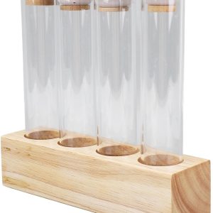 Dailygoods- Koffiebonen Opbergset - Luchtdichte Bewaarbus - Houten Houder - Glazen Container - Stevig Materiaal - Voor Dagelijks Gebruik - Koffieopslag