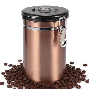 Dailygoods- Koffiebus Luchtdicht - Voorraadbus - Voedsel Opslag - Roestvrij Staal - 50.7 oz - Datumweergave Deksel - Voedselopslagcontainer
