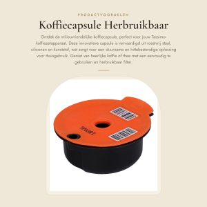 Dailygoods- Koffiefilter Herbruikbaar - Koffiecapsule - Milieuvriendelijk - Roestvrij Staal - 180ml - Inclusief Schep en Borstel