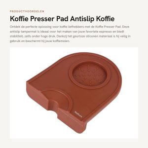 Dailygoods- Koffiepad Tampermat Antislip - Uitklopbak Koffie - Tampingmat - Koffie Kussen - Siliconen - Compact Formaat