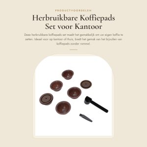 Dailygoods- Koffiepads Herbruikbaar - Capsulekit - Wasbaar - Gemakkelijk - Efficiënt - Bespaar Tijd - Koffiecapsules