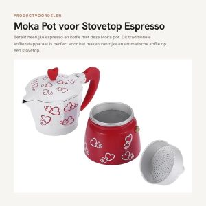 Dailygoods- Moka Pot Aluminium - Koffiezetapparaat - Percolator - Stovetop Espresso Maker - Koffiepot - Geschikt voor inductie - Koffiezetter