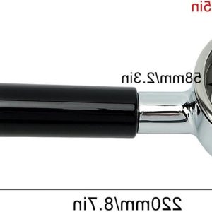 Dailygoody - Bodemloze Portafilter - Espresso Koffiefilterhouder - 58 Mm - Hoogwaardige Koffie-ervaring - Geschikt voor Diverse Espressomachines - Kun...