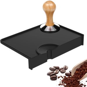 Dailygoody - Espresso tampermat - Koffie barista-accessoires - Siliconen met randbescherming - Zwart - Ideaal voor espressomachine - Geschikt voor bar