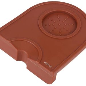 Dailygoody - Koffie Presser Pad - Antislip Koffie Tamper - Compact en Duurzaam - Bruin - Siliconen Kussen - Ideaal voor Thuis en Reizen - Handmatig Ge