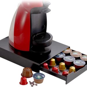 Dolce Gusto Pod Houder T-Disc Koffiecapsule Houders - Nespresso Pods Lade Opslag Koffiemachine Stand - 20 Capsule Capaciteit - Zwart