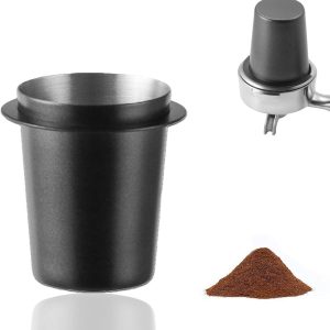 Doseerbeker met zeefhouder voor koffie - Roestvrij staal, ideaal voor espressomachine en poedertoevoer accessoires, DIY gereedschap voor perfecte koffiezetten