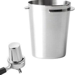 Dosing Ring en Koffie Dispensing Cup 51mm van RVS met Borstel - Koffie Accessoires voor Espresso, Koffie Bereiden en Barista Tools