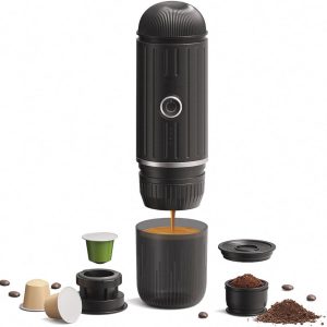 Draagbare USB Oplaadbare Espressomachine - Zelfverwarmend Mini Koffiezetapparaat voor Reizen en Kamperen