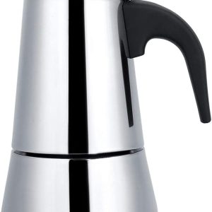 Draagbare roestvrijstalen koffiepot, moka espressomachine, mokkapan, ideaal voor thuis, kamperen en reizen (450 ml)