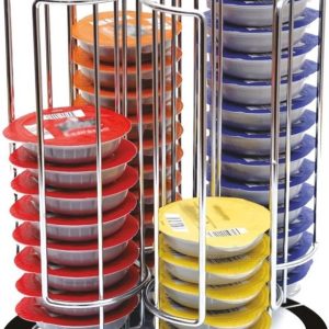 Draaibare Capsulehouder voor 52 Tassimo-capsules - Verchroomd Staal