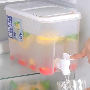 Drank Dispenser - IJskoffie Ketel - Drankjes Koelen - Met Kraantje - 4 Liter - Wit