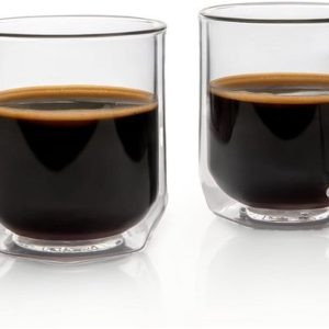 Dubbelwandige Glazen Koffiemokken voor AeroPress - 350 ml, Set van 2