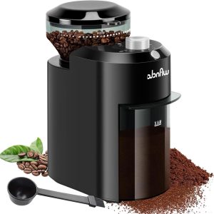Elektrische koffiemolen - Bonenmaler - Verse koffie zetten - 28 maalstanden - 80 gram - Zwart zilver