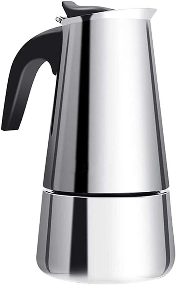 Espresso Koffiezetter voor 4, 6 en 9 Kopjes, RVS Percolator voor Moka Koffie, Geschikt voor Gas en Inductie