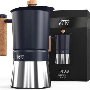 Espresso Maker - Percolator Koffie - Thuis Koffie Maken - Voor Alle Warmtebronnen - 300 ml 6 Kops - Zwart