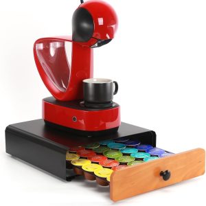 Espresso capsulehouder met lades - Opbergdoos voor koffie- en espressocapsules - Geschikt voor 30 Dolce Gusto cups - Zwart en stijlvol ontwerp