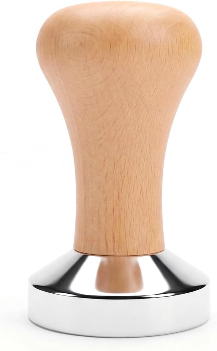 Espresso tamper set 51mm van roestvrij staal met houten handvat, ideaal voor koffiezetten, accessoires voor filterdragers en espressomachines