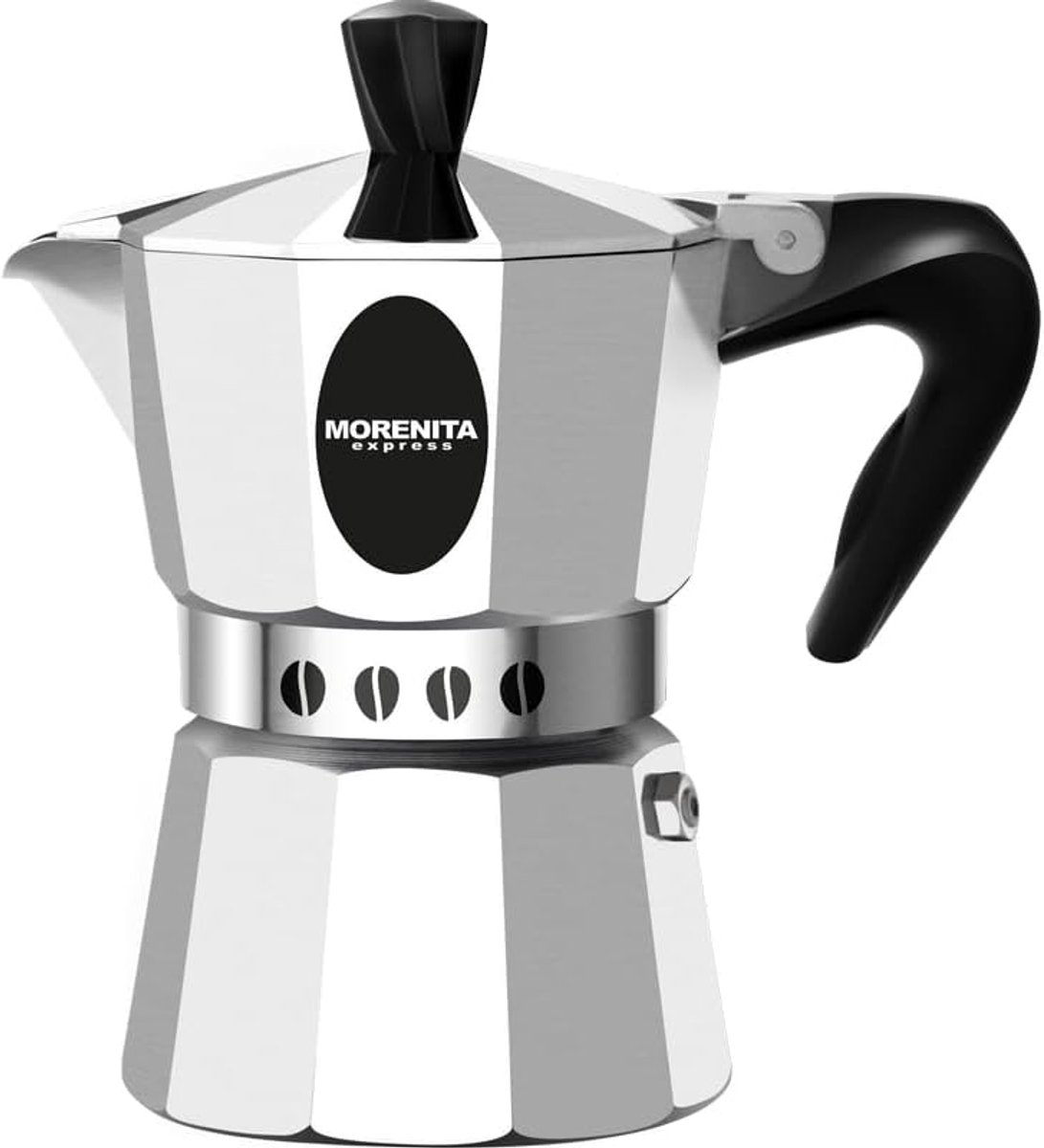 Espressomachine Aluminium - Percolator Koffie - Koffie Zetten - Afneembare Tank - 6 Centiliter - Zilver