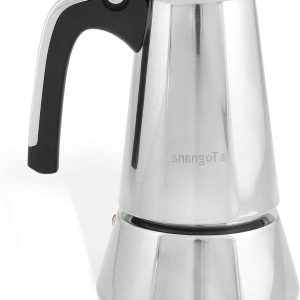 Espressomachine - Koffiezetter - Koffie Maken - Inductie Geschikt - 6 Kopjes - Zilver Zwart
