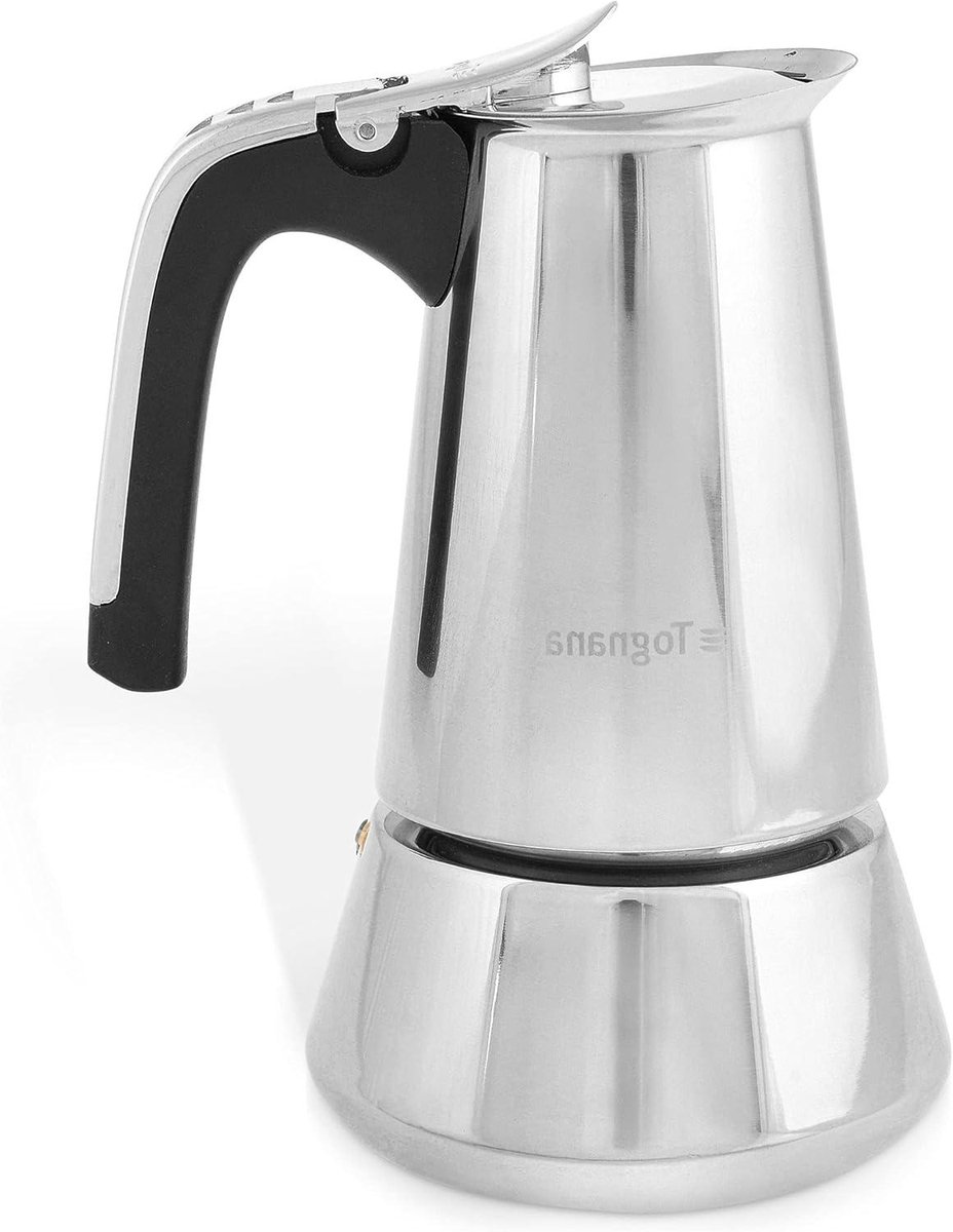 Espressomachine - Koffiezetter - Koffie Maken - Inductie Geschikt - 6 Kopjes - Zilver Zwart