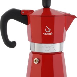 Espressomachine Moka - Koffiezetapparaat Mokapot - Koffie Zetten - Klassiek Design - 1 kopje - Rood