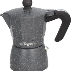 Espressomachine voor 3 kopjes Gietijzer Aluminium Zwart Grijs