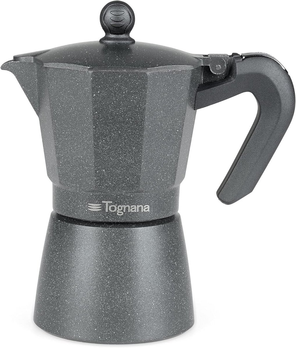 Espressomachine voor 6 - Koffiezetter fornuis - Klassieke koffie maken - Aluminium behuizing - 16 x 8 x 15 cm
