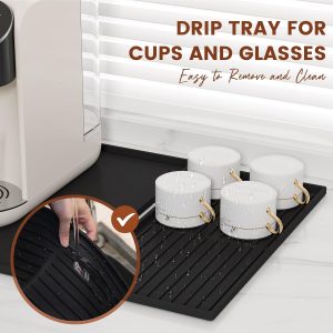 Extra Grote Siliconen Onderlegger voor Koffiezetapparaat en Koffiemolen - Hittebestendig en Antislip