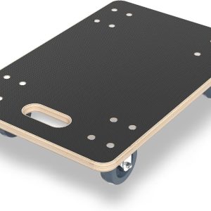 FIVMEN 1 x rolplank, transportroller, 60 x 40 cm, meubelroller, rolplank, transport met rem, transporthulp, verhuizing, meubeltransport, tot 200 kg draagvermogen