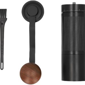 Famanu - Handmatige Koffiemolen met 49 Instelbare Standen, Gemaakt van Aluminiumlegering van Vliegtuigkwaliteit en Roestvrijstalen Maalschijven, voor Filterkoffie en French Press