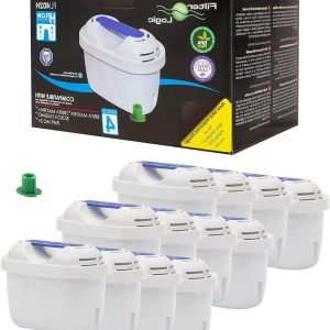 Filterpatronen voor tafelwaterfilter - verpakking van 12 - compatibel met Brita Maxtra