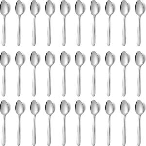 Funnydin 36 Stuks Theelepels Set(5.9"/15cm), Lepels Bestek voor Thee/Koffie/Taart/Dessert, Vaatwasmachinebestendig, Theelepels voor Restaurant