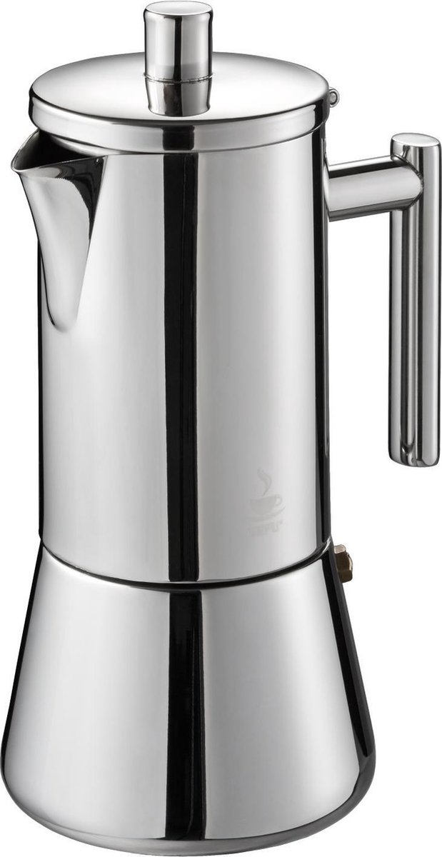 GEFU NANDO Espressomaker 4 Kops - Italiaanse Moka Pot - Espresso Percolator voor Inductie