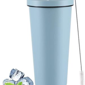 Geïsoleerde Roestvrijstalen IJskoffie Beker met Deksel en Rietje - 750 ml Dubbelwandige Reismok voor Koude en Warme Dranken