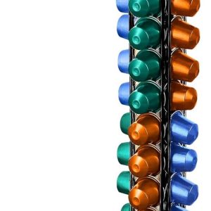 Geschikt voor Nespresso - 360 Graden Draaibaar - Voor 40 Koffiecups - Verticaal Koffierek Ruimtebesparend van Metaal voor Keuken en Kantoor