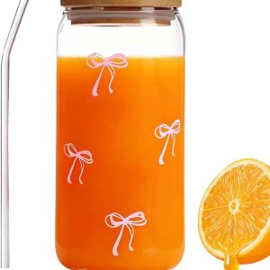 Glazen Beker Deksel Rietje - IJskoffie Mok - Dagelijkse Hydratatie - Volledig Lekvrije Ervaring - 500ml - Transparant