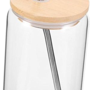 Glazen Bekers - Drinkglazen Set - IJskoffie Maken - Met RVS Rietjes - 500ml Capaciteit - Transparant
