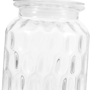Glazen Pot - Voorraadbus Theepot - Keuken Organiseren - Hartvormig Deksel - 950 ml - Transparant